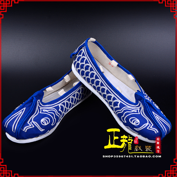 博尔塔拉戏鞋舞台演出鞋水路英雄三义斋布底鱼鳞洒