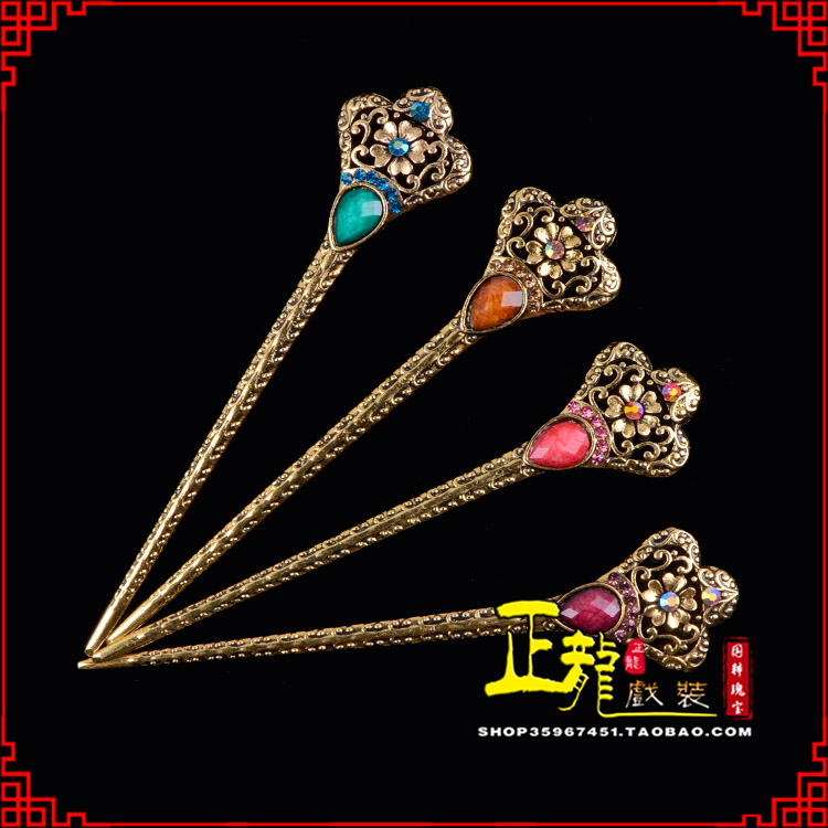 博尔塔拉头饰老旦青衣员外夫人簪子 老旦发簪