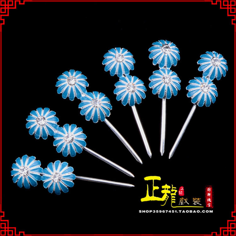 博尔塔拉头面泡子旦角化妆头饰 仿点绸泡子