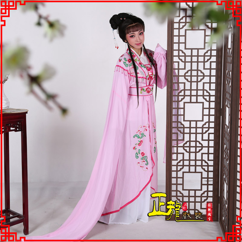 博尔塔拉花旦黄梅戏服古装戏服水袖戏剧假云肩长披