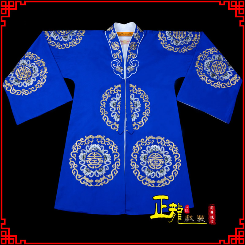 博尔塔拉老旦团花披夫人土地婆软绉五蝠女员外衣