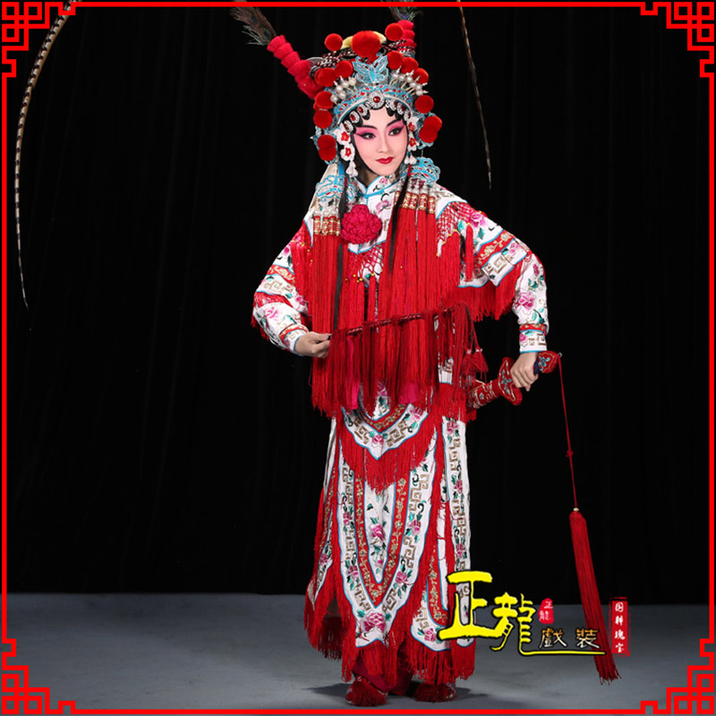 博尔塔拉刀马旦改容战父 软绉镶边女改良靠